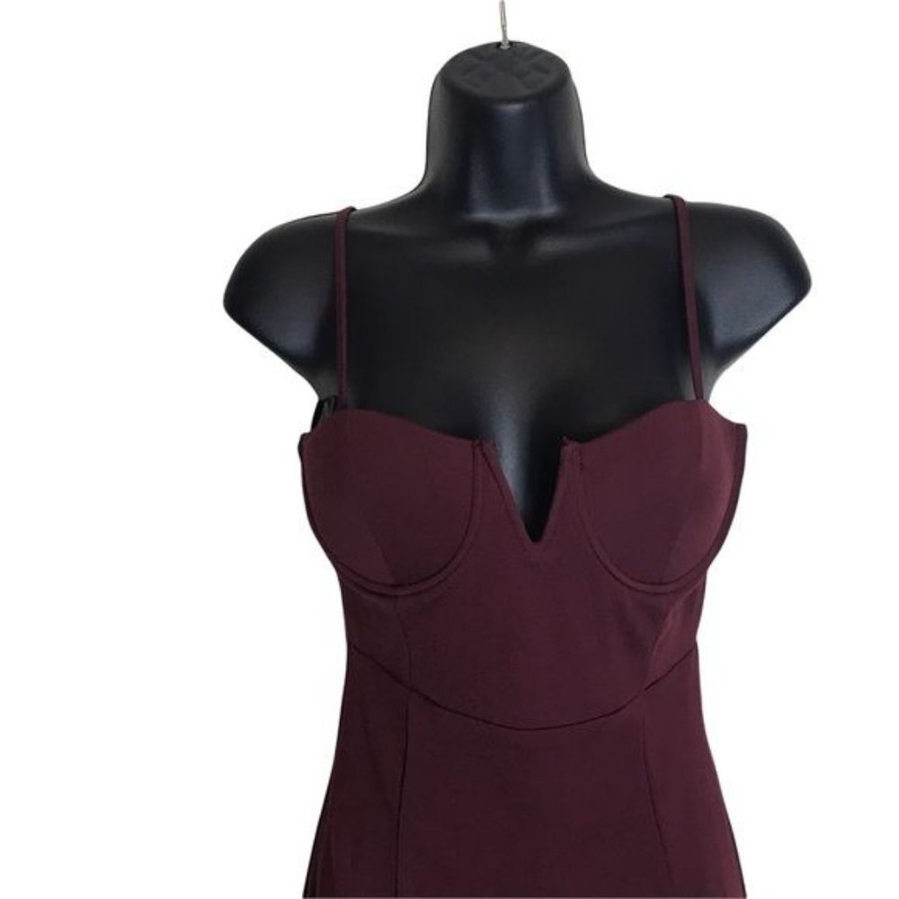 Lulu's Maroon Spaghetti Strap Bodycon Dress Size XS - Picture 2 of 6